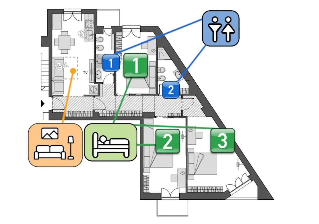 Stayeasy Cavalcanti - 3 Bedrooms, 2 Baths - Central Station Milan 0*,